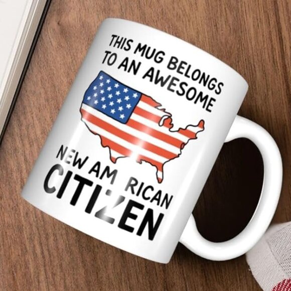 Funny New American Citizen Coffee Mug - This Mug Belongs To An Awesome - Picture 6 of 6